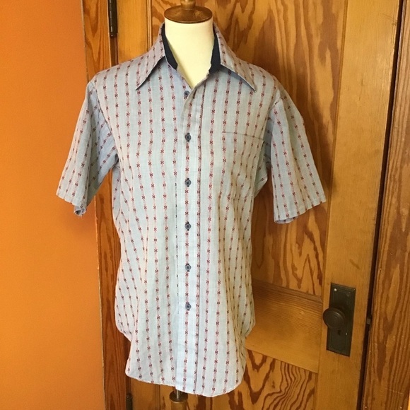 3 for 20 $ bundle Vintage 70s Van Heusen Double Identity BF  Big Collar Shirt - Picture 9 of 12